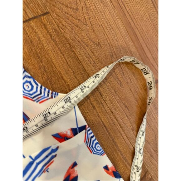 Talbots printed nautical beach umbrella blouse XL - Picture 8 of 9